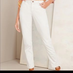 Chico's The So Slimming Girlfriend Distressed Ankle White Jeans Size 00